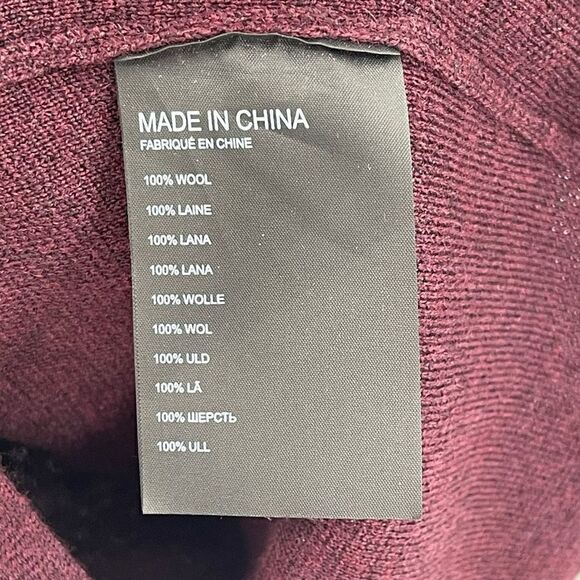 Club Monaco Sundith Midi Pencil Skirt 100% Wool Burgundy Women Medium Office - Picture 5 of 6